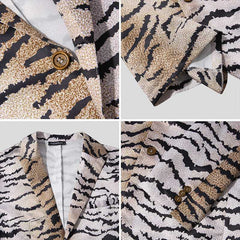 INCERUN American Style New Men's Fashion Casual Streetwear Leopard Print Blazer Formal Suit Long Sleeved Casual Coats S-5XL 2022 voguable