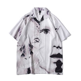 voguable Vintage Street Men's Shirts Short Sleeve Summer Thin Material Hawaiian Shirt Man Blouse Male Top voguable