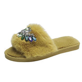 Female Shoes Womens Slippers Outdoor Low Flock Platform Luxury Slides Winter Footwear Fur Flip Flops Designer Massage voguable