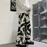 Blue Black Tie-dye Jeans Men Fashion Print Casual Baggy Jeans Mens Streetwear Loose Hip-hop Straight Denim Trousers Men M-2XL voguable