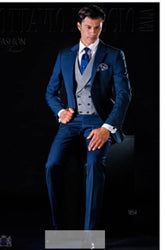 Voguable 3 Piece Men Suits for Wedding Tuxedo Notched Lapel Custom Male Jacket with Pants Vest New Fashion Clothes voguable