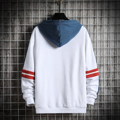 Voguable  Autumn High Street Mens Hoodie Hip Hop Spliced Sweatshirt Fashion Casual Men Harajuku Oversized Sweatshirt Loose Clothing voguable