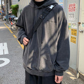 Voguable Free Shipping Hip Hop Long Hoodies Men Fleece Solid Color Autumn New Fashion Oversizes Loose Casual Couple Streetwear voguable