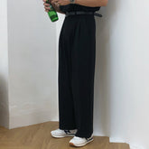 Men's Wear Autumn New Casual Pants Men's Fashion All-match Straight Loose Wide Leg Pants Vintage Loose voguable