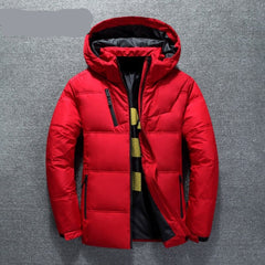 Voguable Winter Jacket Mens High Quality Thermal Thick Coat Snow Red Black Parka Male Warm Outwear White Duck Down Jacket Men voguable