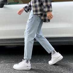 Voguable Summer Slim Fit Jeans for Mens Streetwear Korean Designer Regular Distressed Denim Slim Homme Pants Hip Hop Hole Jeans Trousers voguable