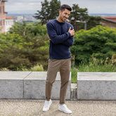 Autumn Winter New Solid Pullover Slim Sweater Men Casual Jumper Fashion Knitted Clothes Top Plus Size 19020 voguable