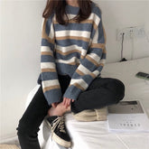 Voguable Women's sweater korean stripe casual kpop Top harajuku vintage dropshipping clothing Knitted Long sleeve oversize kawaii clothes voguable