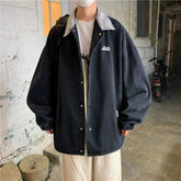 Voguable Korean Fashion Harajuku Denim Jacket Men Oversized Handsome Trend Fried Street Jacket Autumn Loose Wild Coat Streetwear voguable