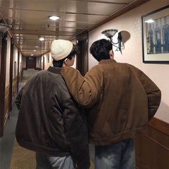 Voguable Corduroy Padded jacket men women's Korean trendy versatile warm jacket autumn winter plus cotton thick casual preppy urban coat voguable