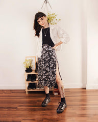 Voguable Sexy Leopard Print Summer Skirt Women Split High Waist Floral Skirts Fashion Tight Open Beach Wraps Casual Skirts Flower Clothes voguable