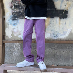 Voguable Men Korean Fashions Purple Jeans Pants Japanese Streetwear Denim Baggy Wide Leg Loose Trousers Plus Size 3XL voguable
