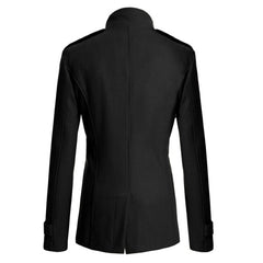 Voguable 2022 Winter New British Style Wool Coat Men Double Breasted Mens Overcoat Stand Collar Slim Fit Trench Coat Outwear Windbreaker voguable