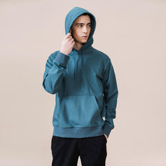 Voguable 2022 Spring Winter New Hooded Hoodies Men Thick 360g Fabric Solid Basic Sweatshirts Quality Jogger Texture Pullovers voguable