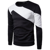 Voguable Men's Long Sleeved T-shirt Sweater Stitching Loose Sweatshirts voguable