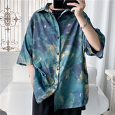 Summer Flower Shirt Men's Fashion Printed Casual Shirt Loose Hawaiian Shirt Men Streetwear Wild Short-sleeved Shirt M-5XL voguable