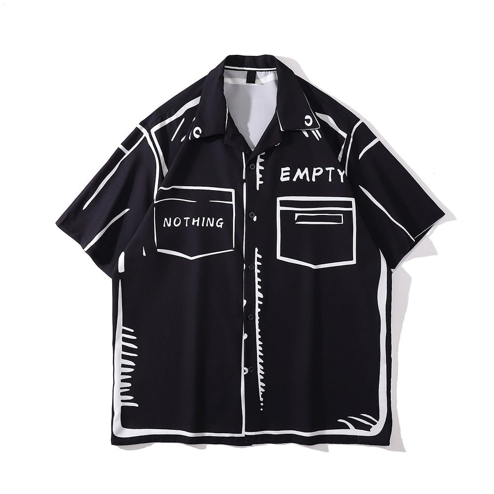 voguable Full Printed Vintage Men's Shirt Thin Material Streetwear Shirts for Men voguable