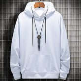 Men Hoodies Autumn Fleece Solid Oversized Sweatshirts Hip Hop Japanese Streetwear Harajuku Casual Black Hoodie Men voguable