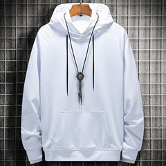 Men Hoodies Autumn Fleece Solid Oversized Sweatshirts Hip Hop Japanese Streetwear Harajuku Casual Black Hoodie Men voguable