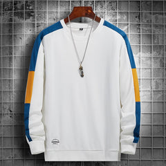 OEIN Long Sleeve Harajuku Sweatshirts Men 2021 New Fashion Streetwear Hoodie Mens Casual O-Neck Patchwork Sweatshirt Brand Tops voguable