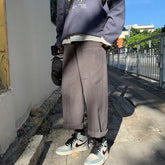 Voguable Wide Leg Pants Men Japanese Style Cargo Handsome Youth Chic Straight Oversize All-match Casual Trousers Man Ulzzang Streetwear voguable