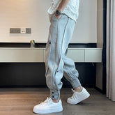 Voguable 2022 New Winter Men Harem Pants Men Joggers Fashion Design Clothing Thick Sweatpants Elastic Waist Black Gray Tapered Trousers voguable
