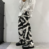 Blue Black Tie-dye Jeans Men Fashion Print Casual Baggy Jeans Mens Streetwear Loose Hip-hop Straight Denim Trousers Men M-2XL voguable