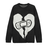 Voguable Streetwear Sweater Long Sleeve Knit Pullover Winter O-neck Sweater Hip Hop Knitted Sweater Men Black Sweater Pullovers voguable