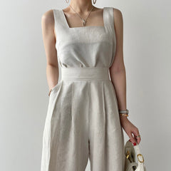 Korean Summer 2 Two Piece Set Women Outfits Sexy Tank Tops and High Waist Loose Wide Leg Long Pant Suits Casual Ensemble Femme voguable