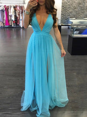 Voguable New Sexy Hot Sale deep V-neck Women Summer Long sexy Evening Party tulle Dress Beach Dresses Sundress Long Dress Beach Dress voguable