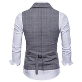 Voguable New Brand Classic Plaid Suit Vest Men Slim Fit Double Breasted Vest Waistcoat Mens Business Wedding Tuxedo Vest Gilet Homme voguable