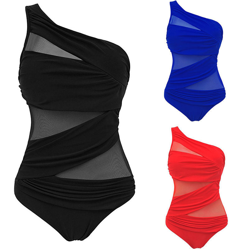 Voguable  Sexy Women's Swimsuit Large Size One Piece Mesh Monokini Bikini Push-up Swimsuit Bathing Suit Swimwear Swimming Beach Bikini voguable