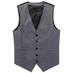New Men's Fashion Boutique Cotton Fashion Solid Color Casual Suit Vest Men's Black Gray Formal Businss Vest Wedding Dress voguable