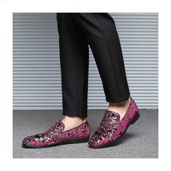 New Men Loafers Men Casual Shoes Handmade Fashion Comfortable Sequin Men Payty Shoes Male Shoes For Men With Free Shipping voguable