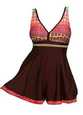 Voguable SwimSuit women print 2018 New Dress bathing suit push-up swimwear sexy Beach Wear femme Plus Size Backless one piece monokini voguable