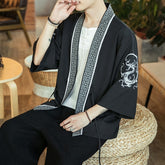 Voguable Kimono Cardigan Men Japanese Kimono Traditional Beach Thin Asian Clothes Yukata Male Fashion Casual Cardigan Shirt Japan Kimonos voguable
