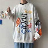 Voguable Hooded Sweatshirt for Men Casual Pullovers Graffiti Hoodies Japanese Hip Hop Crewneck Sweatshirts Streetwear Harajuku voguable