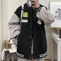 Voguable Men's Jacket Autumn Men's Sweatshirt Men's Coat Jackets Man Baseball College Jacket Spliced Korean Streetwear Hip Hop voguable