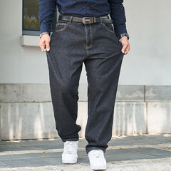 Voguable Baggy Pants Men Big Size Jeans Denim Loose Straight Long Trouser Man Style Street Outdoor Clothing 32-48 voguable