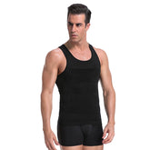 Voguable Be-In-Shape Men Slimming Body Shaper Waist Trainer Vest Tummy Control Posture Shirt Back Correction Abdomen Tank Top Shaperwear voguable