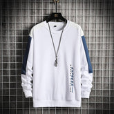 Voguable 2021 Fashion Harajuku Sweatshirts Men Spring Autumn New Hip Hop Hoody Mens Casual O-Neck Patchwork Sweatshirt for Young Men voguable