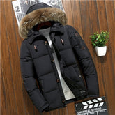 Voguable Best Winter Jacket Men White Duck Down Parkas Men's Thick Warm Snow Hooded Parka Jacket Overcoat Windbreaker doudoune homme voguable