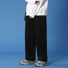 Autumn/winter Corduroy Pants Men's Fashion Casual Pants Men Streetwear Loose Hip-hop Straight Wide-leg Pants Mens Trousers M-3XL voguable