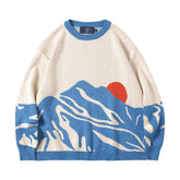 Voguable Youth Men Harajuku Moutain Winter Sweaters 2021 Pullover Mens Oversized Korean Fashions Sweater Women Vintage Clothes voguable