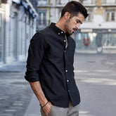 100% Cotton Autumn Man's Shirts Oxford Fashion Business Casual Quality Shirt Men Long Sleeve Top Clothing Plus Size voguable