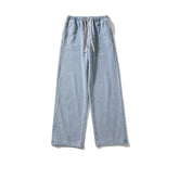 Voguable Men's Wide Leg Jeans Pants Loose Solid Denim Straight Trousers Streetwear Shopping Hip Hop Casual Clothing Male S-XXL voguable