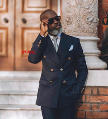 Voguable New Arrival Black Fashion Men Suits Peak Lapel Groom Tuxedos Costume Homme Wedding Terno Masculino Slim Fit 2 Pcs (Jacket+Pants) voguable