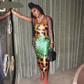 Voguable 2022 Sleeveless Backless Hollow Out Slip Bodycon Leopard Print Maxi Dress Slim Summer Party Elegant Club Y2K Robe Outfi voguable