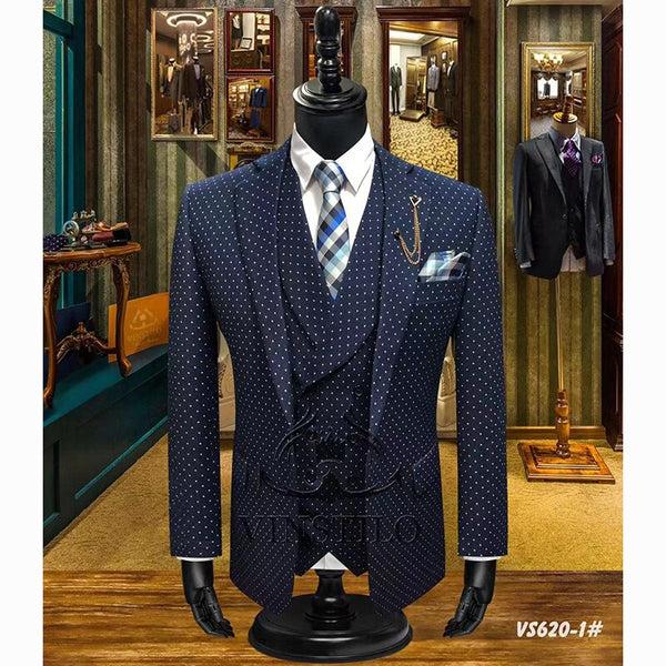 Voguable High end Men Suit Plaid Slim Fit 3 Pieces Tuxedo Groom Best M voguable-high-end-men-suit-plaid-slim-fit-3-pieces-tuxedo-groom-best-m