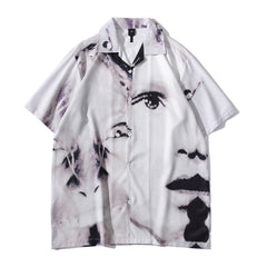 voguable Vintage Street Men's Shirts Short Sleeve Summer Thin Material Hawaiian Shirt Man Blouse Male Top voguable
